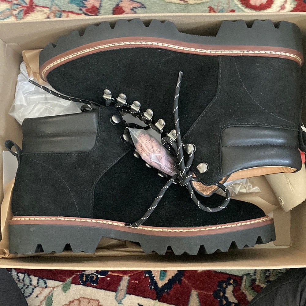 Madewell Lugsole Hiking Boots in Suede, Nubuck, and Leather